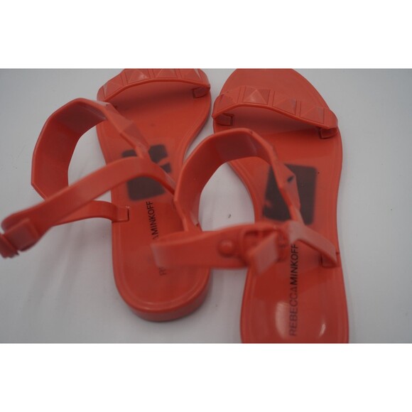 Rebecca Minkoff Jana Studded Jelly Ankle Strap Sandal Salmon Color Size 9.5/40 - Picture 11 of 13